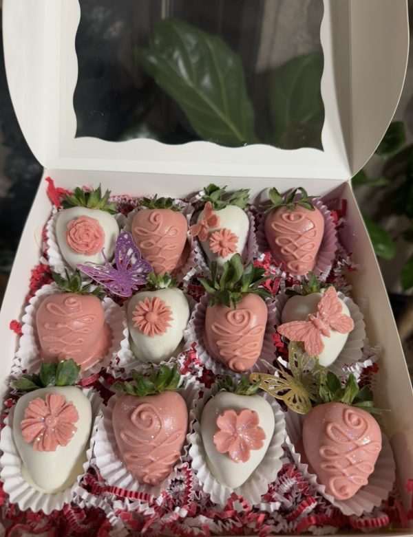 Floral Chocolate Strawberries